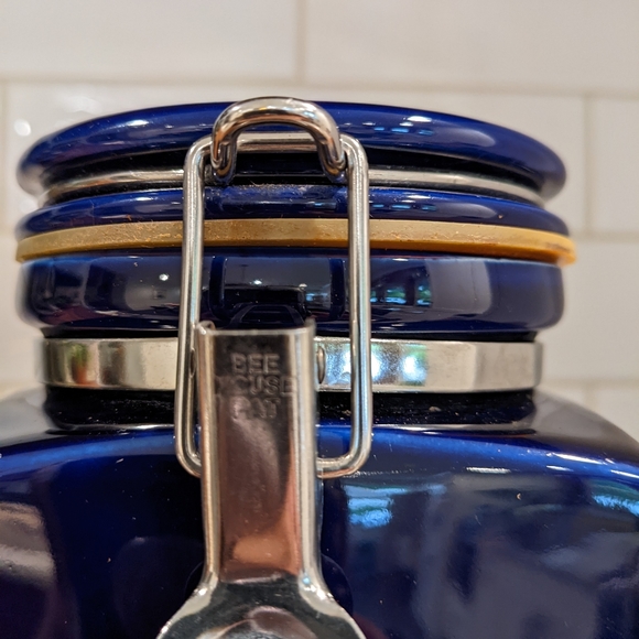 Starbucks Beehouse Colbalt Blue Canister - Picture 3 of 12